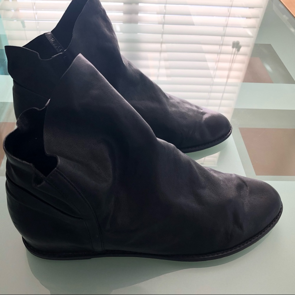 Stuart Weitzman black ankle boot “Mainline” style.